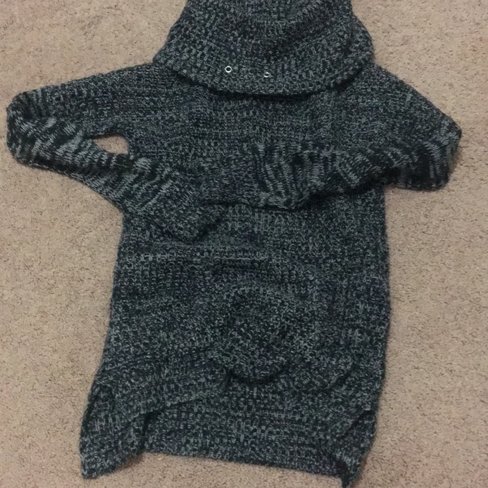 Knitted Cowl Neck Tunic with pocket